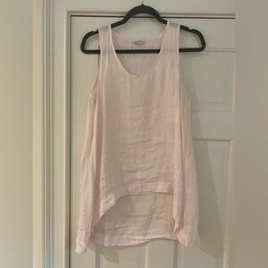 Saks Fifth Avenue linen pink tank